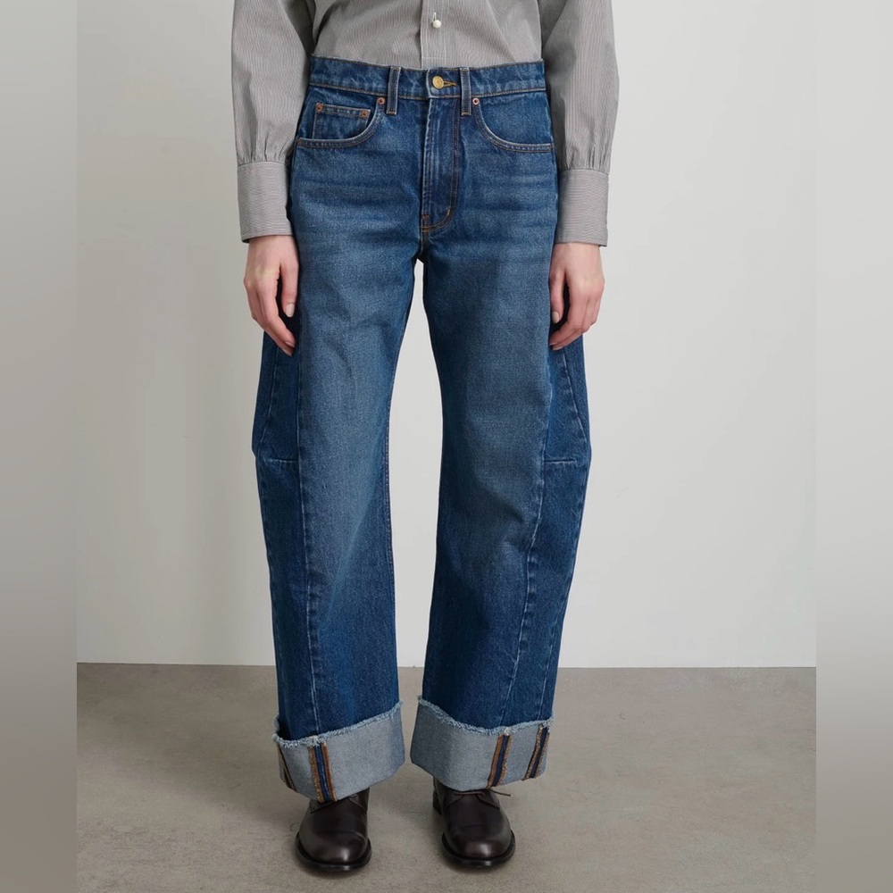 B SIDES Dark Blue Straight Leg Jeans